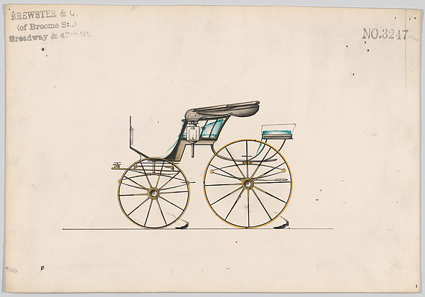 Brewster & Co., Design for Pony Phaeton, no. 3247a