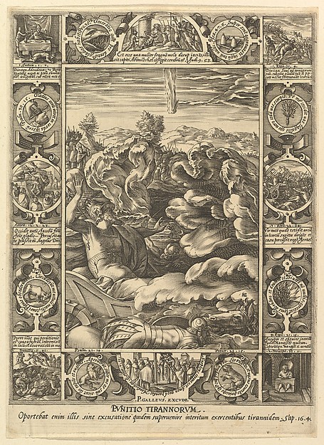 Hendrick Goltzius, Punitio Tirannorum, from "Allegories of the Christian Faith, from Christian and Profane Allegories"