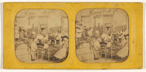 Unknown, [Genre scene: people at a buffet]