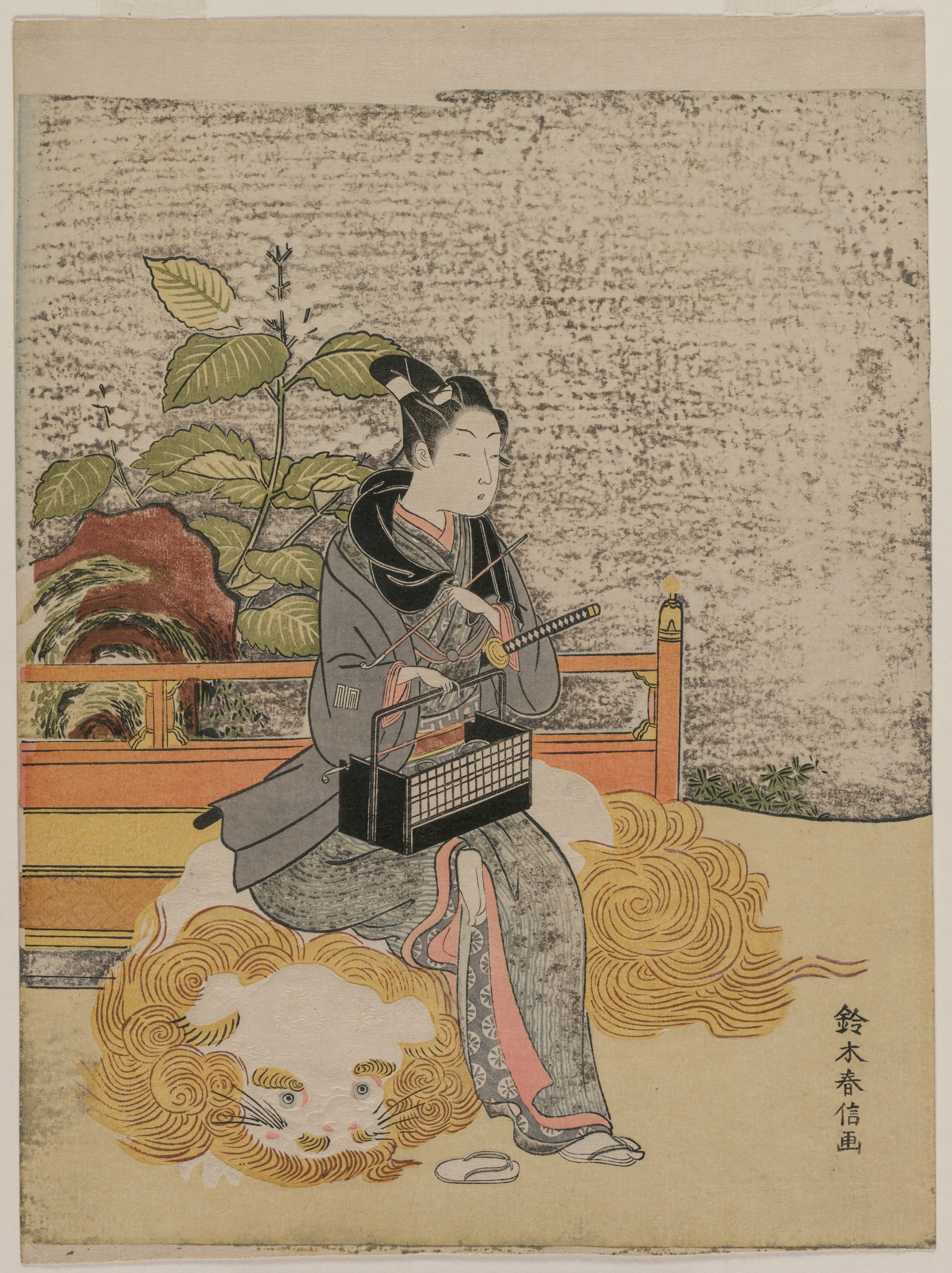 Suzuki Harunobu, Youth as a Stand-in Monju