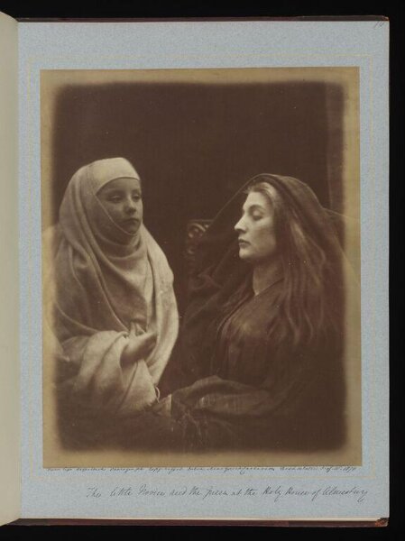 Cameron, Julia Margaret, The little Novice with the Queen Guinevere in the Holy House at Almesbury