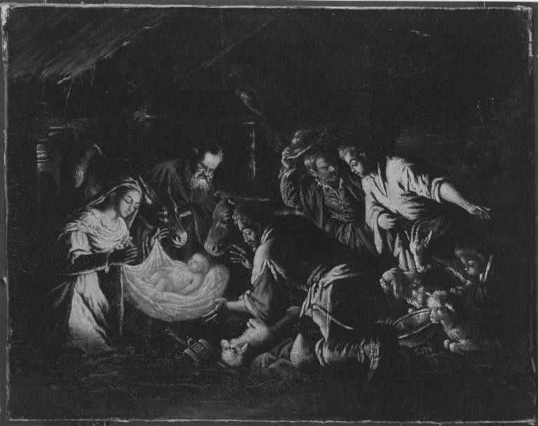 Francesco Bassano the Younger, Anbetung der Hirten (Werkstatt)