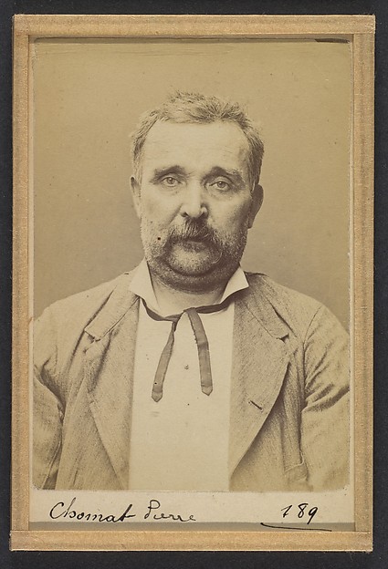 Alphonse Bertillon, Chornat. Pierre. 50 ans, né le 20/6/44 à Letrat (Loire). Constructeur-mécanicien. Anarchiste. 2/7/94.