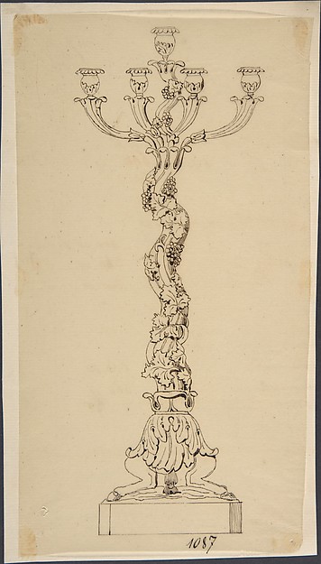 Anonymous, French, 19th century, Design for a Candelabra