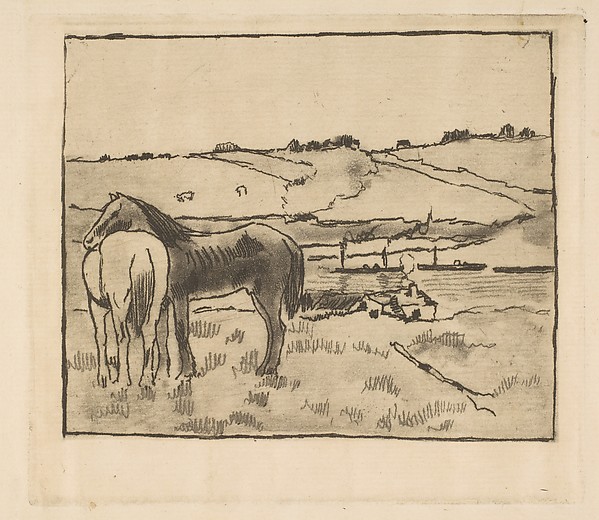 Edgar Degas, Horses in the Meadow