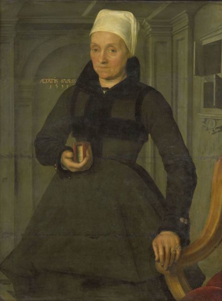 Jan Claesz., Portrait of Lysbeth Hendriksdr (1536-after 1603). Wife of Bartholomeus van der Wiere
