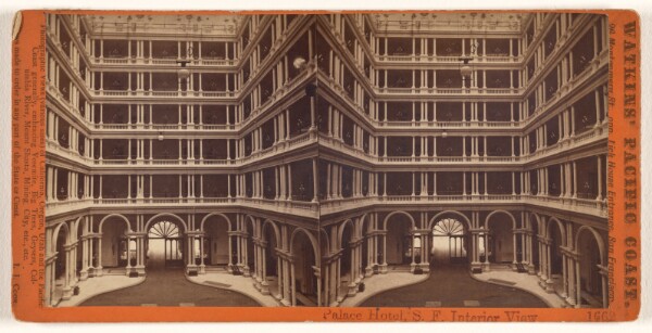 Carleton Watkins, Palace Hotel, S.F. Interior View
