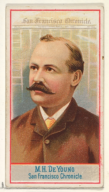 Allen & Ginter, M.H. de Young, San Francisco Chronicle, from the American Editors series (N1) for Allen & Ginter Cigarettes Brands