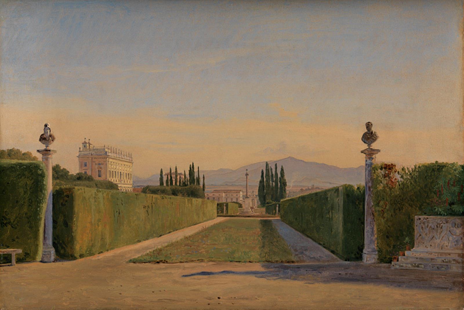 Constantin Hansen, Parti fra Villa Albanis have, Rom