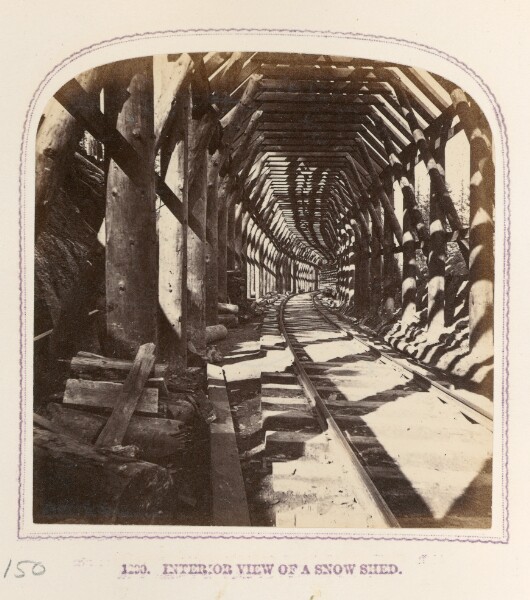 Thomas Houseworth, Interior View of a Snow Shed