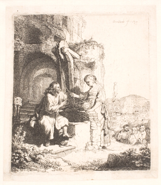 Rembrandt van Rijn, Kristus og den samaritanske kvinde ved brønden. Blandt ruiner