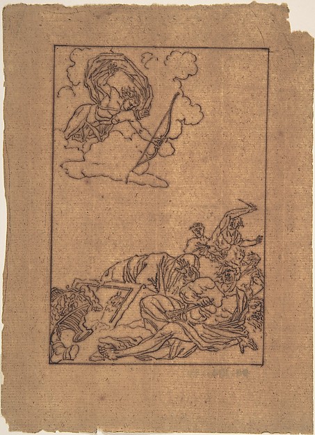 Anonymous, French, 18th century, Apollo and the Niobids