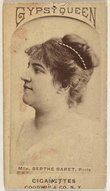 Goodwin & Company, Mlle. Berthe Baret, Paris, from the Actors and Actresses series (N171) for Gypsy Queen Cigarettes