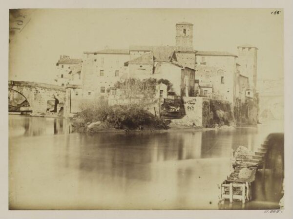 Parker, John Henry, The Tiber - The Island, with remains of the Fortifications of the Kings and the Republic, and the Monastery of S. Bartolomeo.