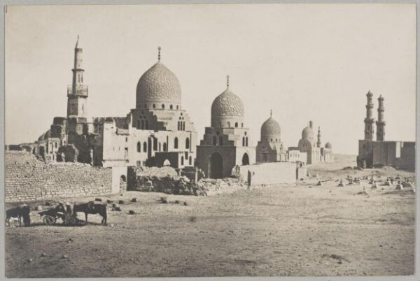 Unknown, The funerary kanqahs of Mamluk sultan al-Ashraf Barsbay (left) and Sultan Faraj ibn Barquq (right), Cairo
