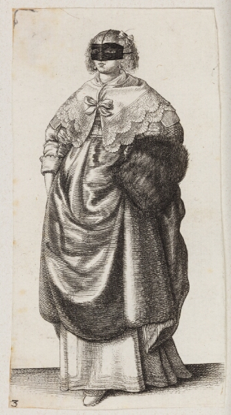 Wenceslaus Hollar, Kvinde med en maske og muffe