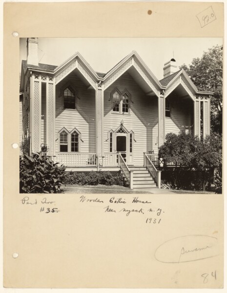 Walker Evans, [Wooden Gothic House, Near Nyack, New York]
