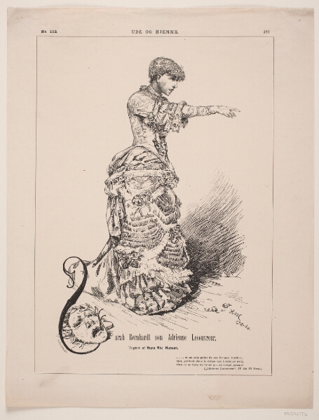 F. Hendriksen, Sarah Bernhardt som Adrienne Lecouvreur