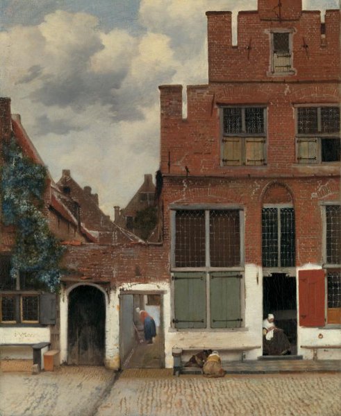 Johannes Vermeer, Gezicht op huizen in Delft, bekend als ‘Het straatje’