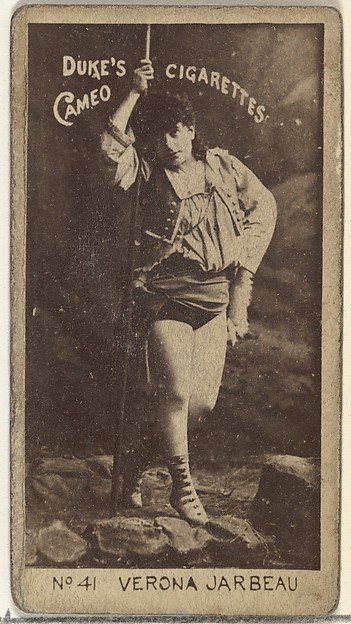 W. Duke, Sons & Co., Card Number 41, Vernona Jarbeau, from the Actors and Actresses series (N145-4) issued by Duke Sons & Co. to promote Cameo Cigarettes