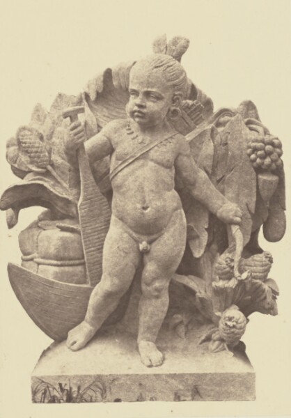 Édouard Baldus, ["L'Amérique", Sculpture by Louis Veray, Decoration of the Louvre, Paris]