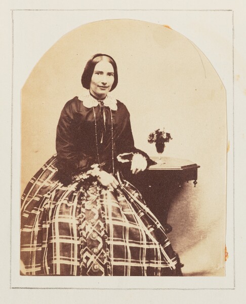 Unknown, [Portrait of a Woman in a Plaid Skirt]