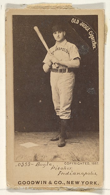 Goodwin & Company, Boyle, Pitcher, Indianapolis, from the Old Judge series (N172) for Old Judge Cigarettes