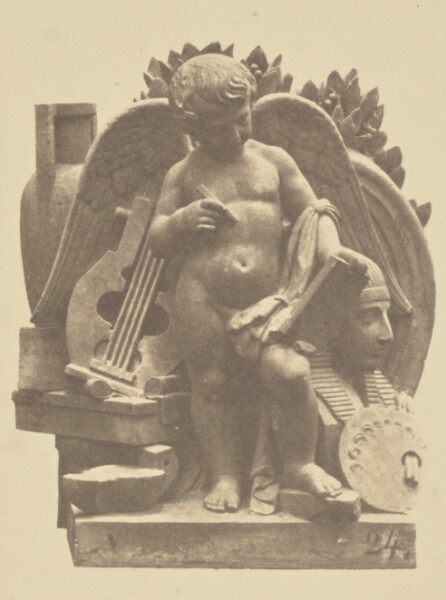 Édouard Baldus, ["Les Beaux-Arts", Sculpture by Jehan Duseigneur, Decoration of the Louvre, Paris]