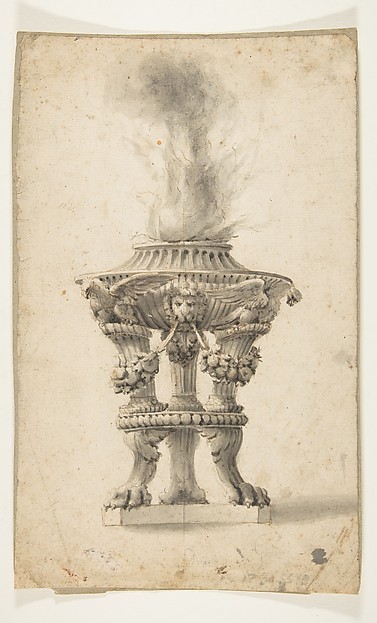 Anonymous, French, 18th century, Study of a Fire Urn