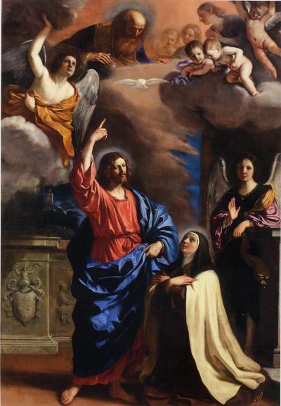 Guercino, Le Christ apparaissant à sainte Thérèse