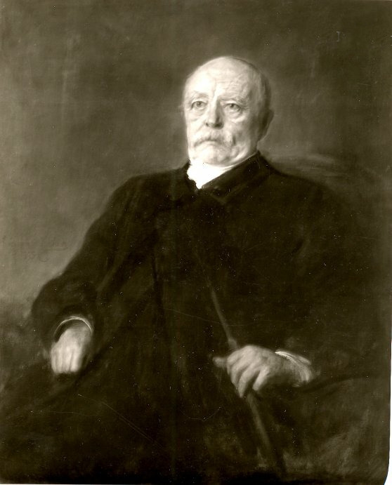 Franz von Lenbach, Porträt Bismarcks mit Pfeife, sitzend