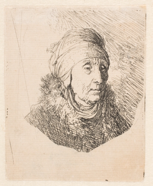 Rembrandt van Rijn, Hoved af en gammel kone