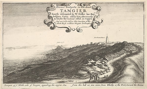 Wenceslaus Hollar, Prospect of ye North side of Tangier regarding the mayne Sea from the hill as you come from Whitby or the West, toward the Towne, from "Views of Tangier"