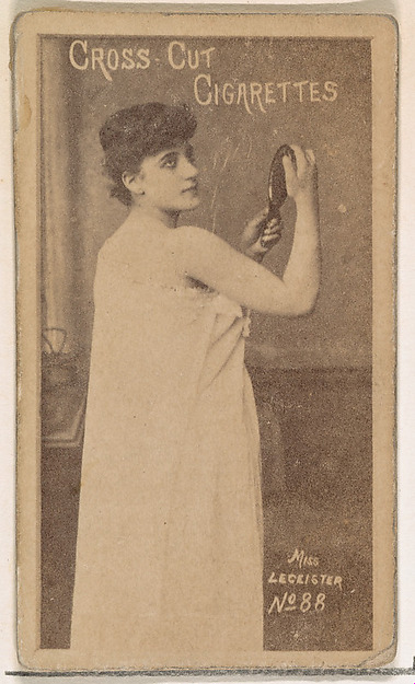 W. Duke, Sons & Co., Card Number 88, Miss Leicester, from the Actors and Actresses series (N145-1) issued by Duke Sons & Co. to promote Cross Cut Cigarettes