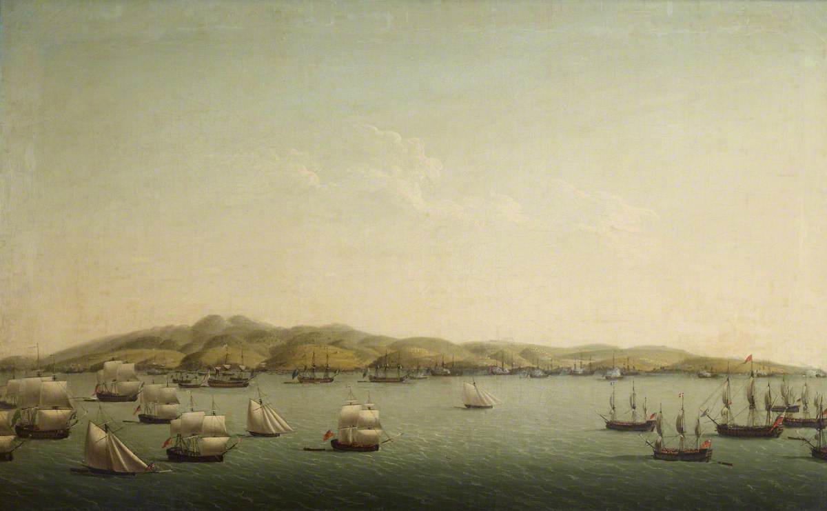 Dominic Serres, Rodney’s Fleet bombarding Martinique, 16th February, 1762