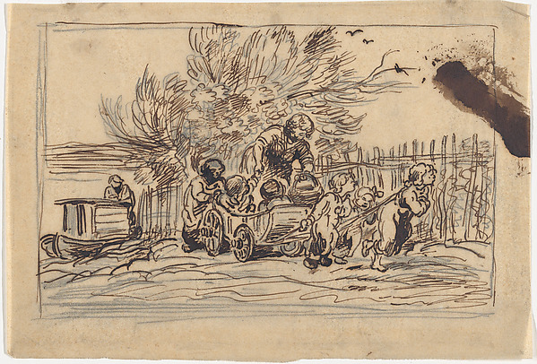Charles-François Daubigny, Taking Over the Cart or Children with the Cart