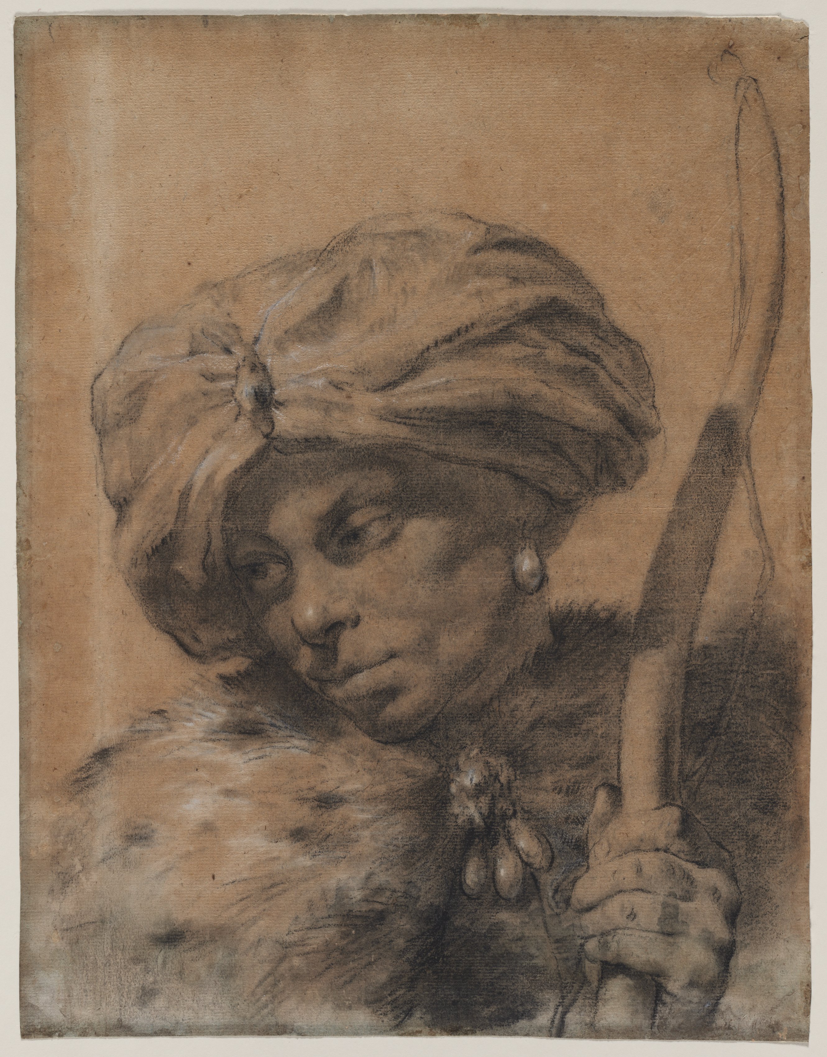 Giovanni Battista Piazzetta, Archer with Turbaned Headdress