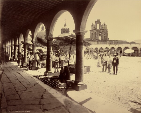 William Henry Jackson, Market in Aguascalientes, Mexico