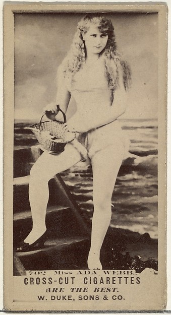 W. Duke, Sons & Co., Card Number 702, Ada Webb, from the Actors and Actresses series (N145-3) issued by Duke Sons & Co. to promote Cross Cut Cigarettes