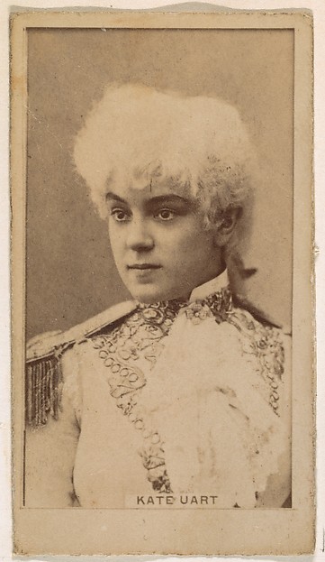 Kinney Brothers Tobacco Company, Kate Uart, from the Actresses series (N245) issued by Kinney Brothers to promote Sweet Caporal Cigarettes
