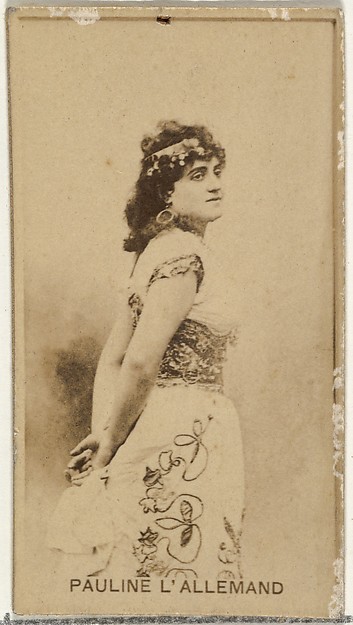 W. Duke, Sons & Co., Pauline L'Allemand, from the Actors and Actresses series (N145-8) issued by Duke Sons & Co. to promote Duke Cigarettes