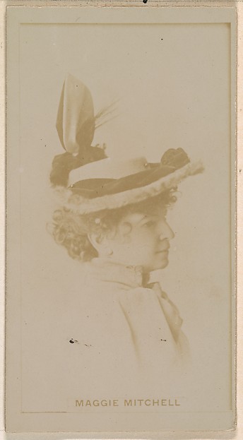 Kinney Brothers Tobacco Company, Maggie Mitchell, from the Actresses series (N245) issued by Kinney Brothers to promote Sweet Caporal Cigarettes