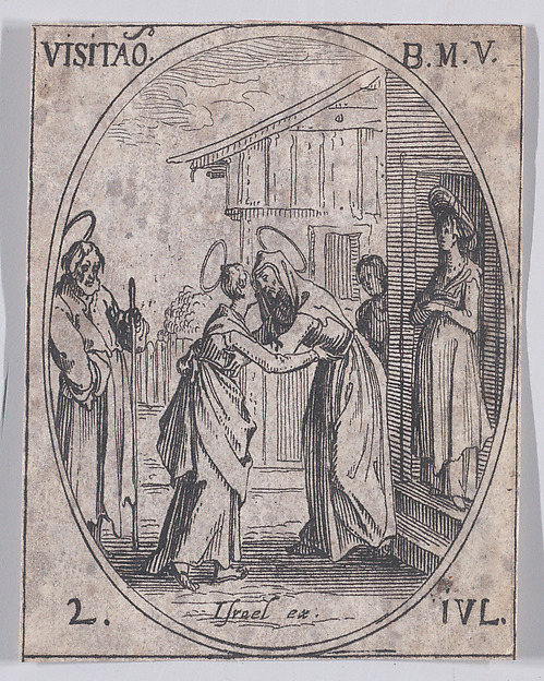 Jacques Callot, La Visitation de la Sainte Vierge (The Visitation), July 2nd, from "Les Images De Tous Les Saincts et Saintes de L'Année" (Images of All of the Saints and Religious Events of the Year)