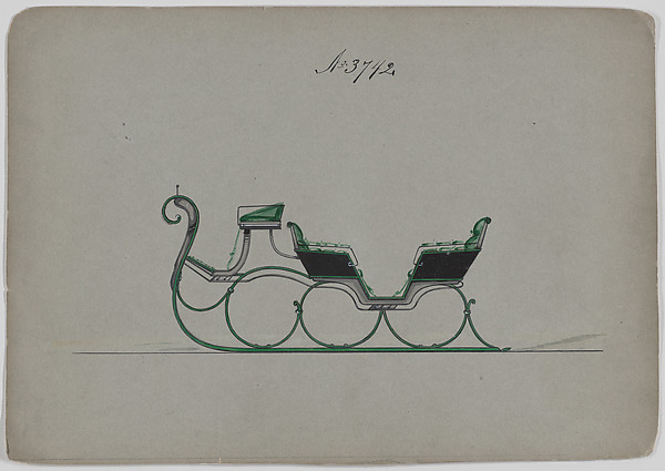 Brewster & Co., Design for 4 Seat Sleigh, no. 3742