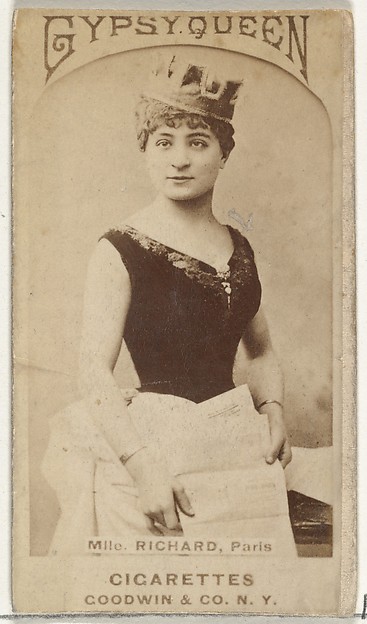 Goodwin & Company, Mlle. Richard, Paris, from the Actors and Actresses series (N171) for Gypsy Queen Cigarettes