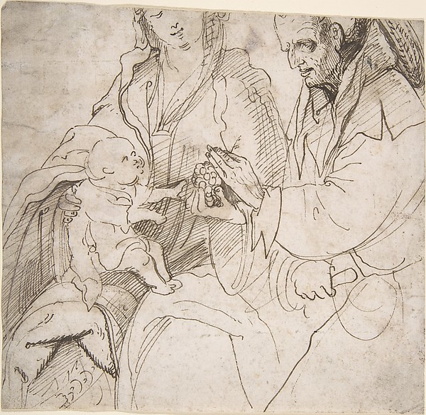 Hans Burgkmair, Virgin and Child with a Cleric
