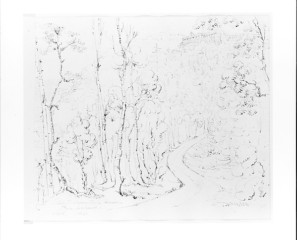 John William Casilear, Catskill Mountain House from Pine Orchard (from Sketchbook)