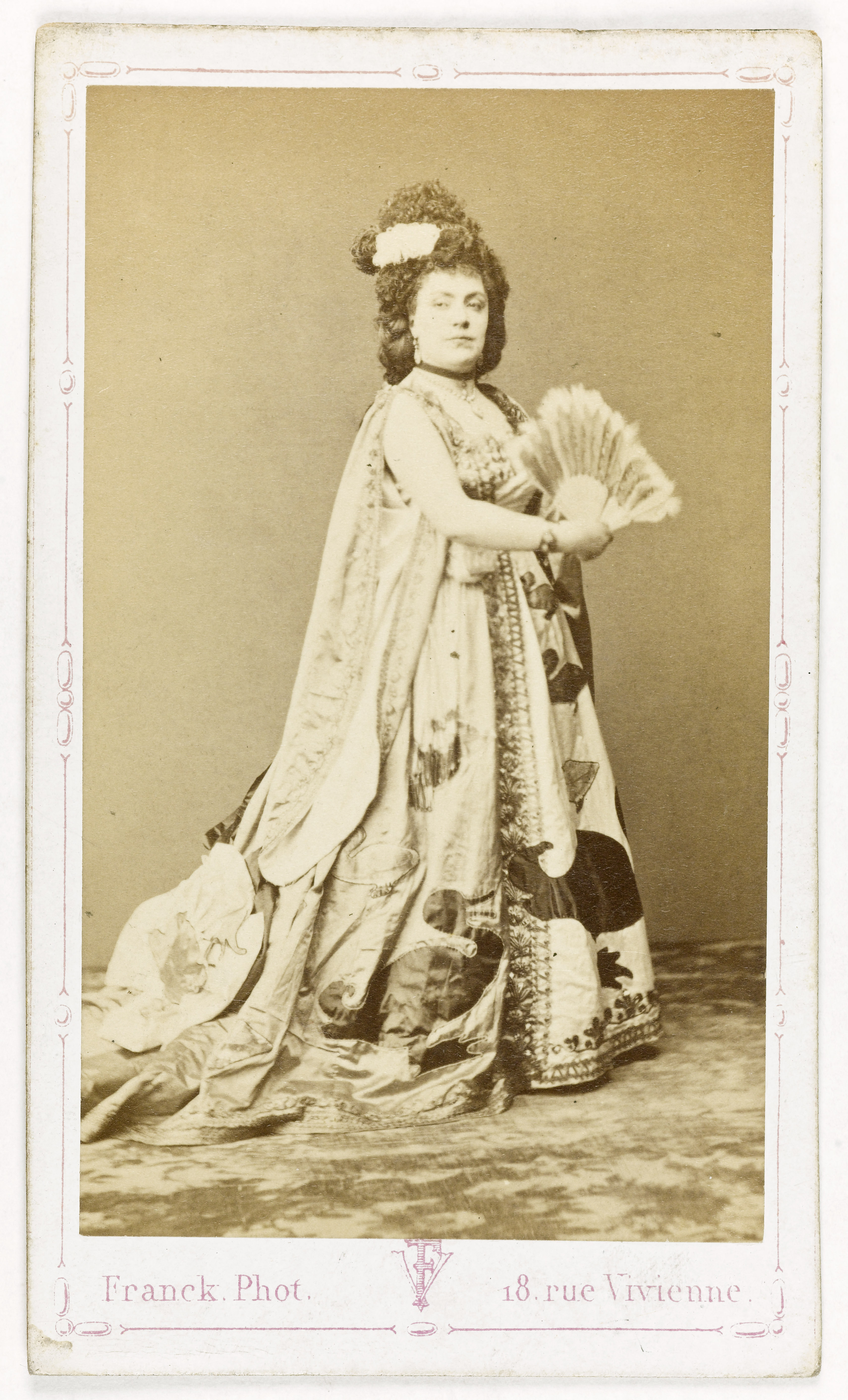 Franck, Portrait de Thérésa, (Emma Thérèse dite Valadon, épouse de Mr Guilloreau, 1837-1913), chanteuse comique.