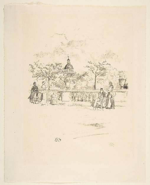 James McNeill Whistler, The Pantheon, from the Terrace of the Luxembourg Gardens