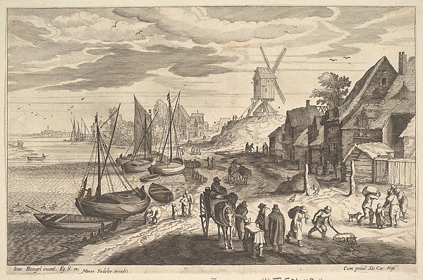 Aegidius Sadeler II, Coast Scene with a Windmill